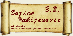 Božica Makljenović vizit kartica